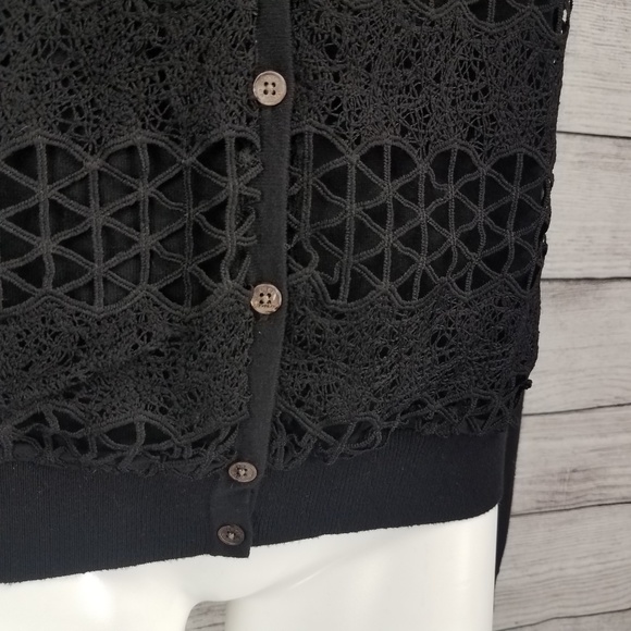 Vince Camuto L Button up Cardigan sweater Crochet - Picture 6 of 8